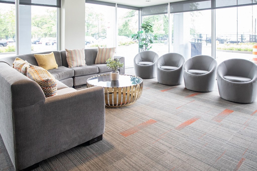 Community lounge area at The Pavilion, Detroit, MI, 48207