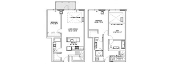 Penthouse 4 Floor Plan at One 333, Chicago, IL, 60605