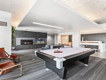 the preserve at ballantyne commons resident club room with pool table at One 333, Illinois, 60605