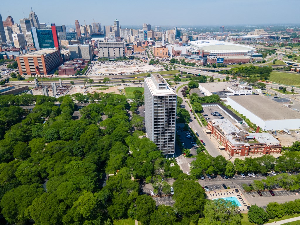 Aerial Exterior View at The Pavilion, Michigan, 48207