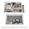 1 Bedroom with Drive Under Garage (expanded)