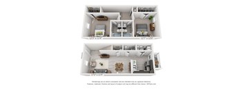 2 Bedroom, 2.5BA Townhome