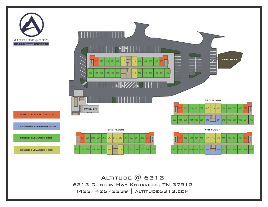 Site map for Altitude @ 6313