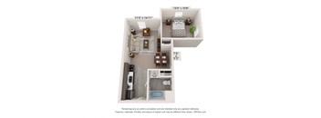 1 Bedroom Elevation 5100