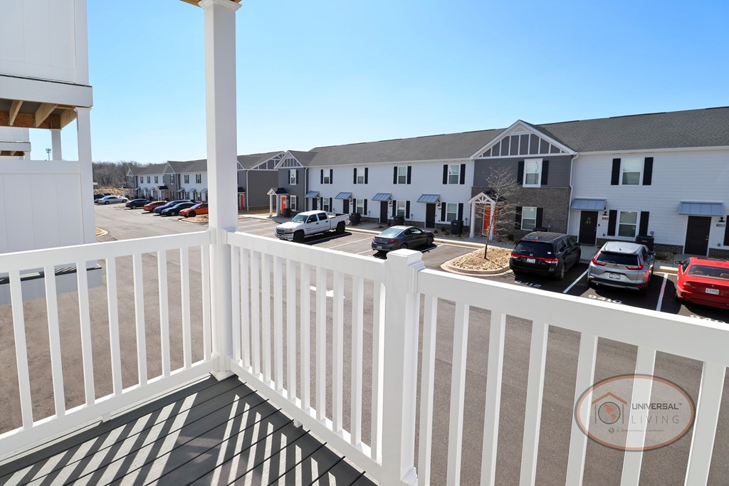 The View from a second story balcony.