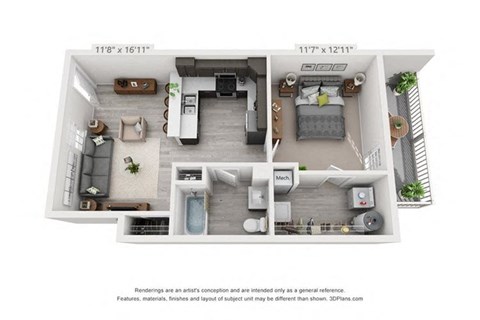 One Bedroom Apartment
