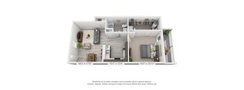 1 Bedroom First Level - 760sf