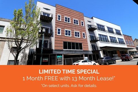 a limited time special 1 month free with 13 month lease on select units for details