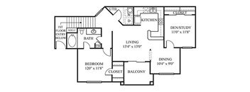 A black and white image of a house floor plan.