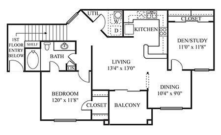 A black and white image of a house floor plan.
