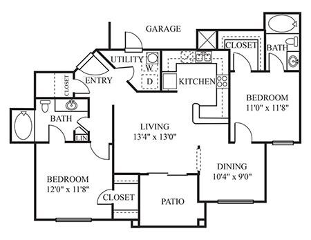 A black and white image of a house floor plan.