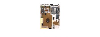 1 Bedroom, 1 Bath Floorplan B1