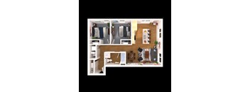 2 Bed 1 Bath C4