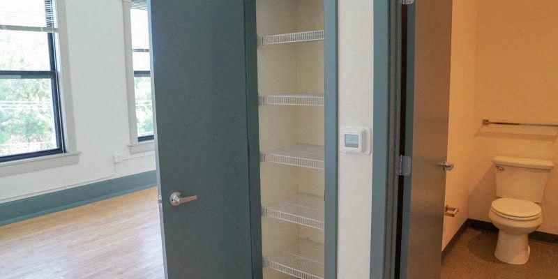 Studio- Closet and Restroom