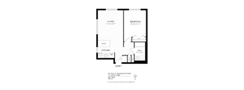 Vista At Washington Park 1x1 floor plan