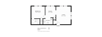 1026 Washington 1 Bedroom floor plan