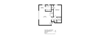 A floor plan of Nathaniel Hawthorne's apartment at 1045 N. Sherman St.