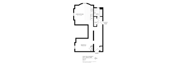 A black and white image of a floor plan for a home.