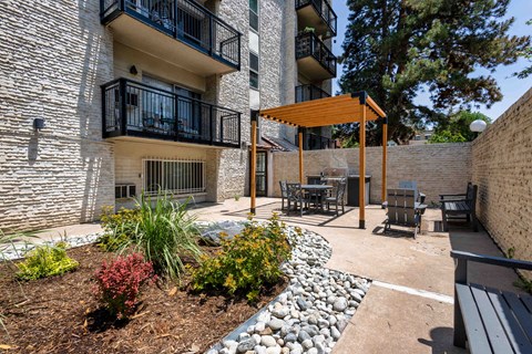 our apartments in a city have a patio