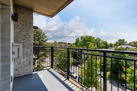 one of two balconies at the callaway house austin