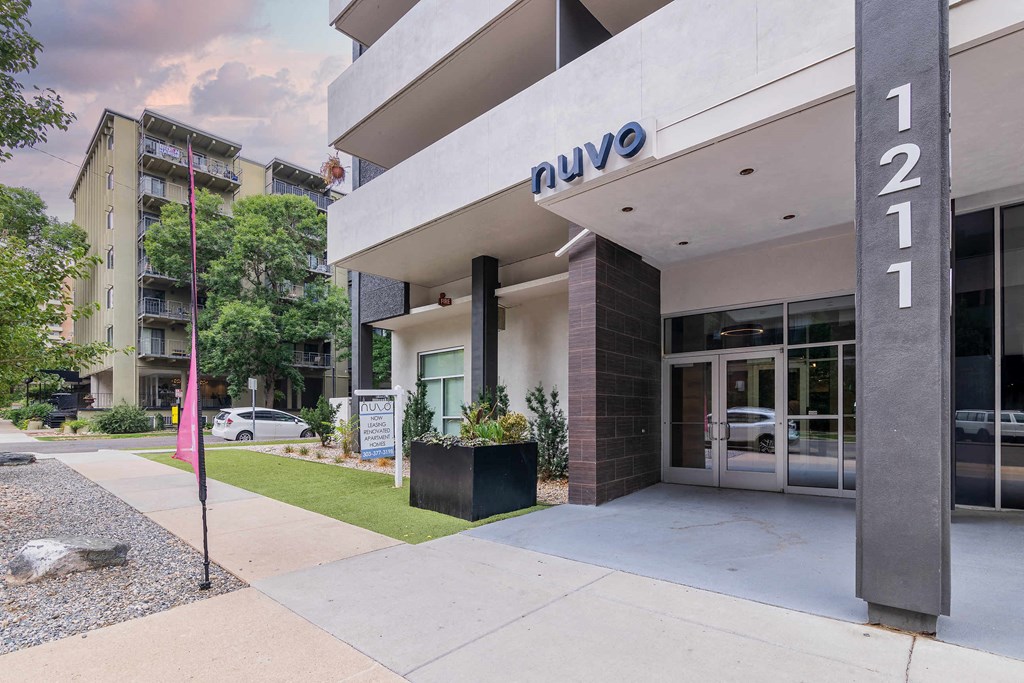 the building in which is shown with a flag