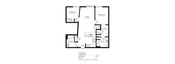 a floor plan of a house with an open floor plan