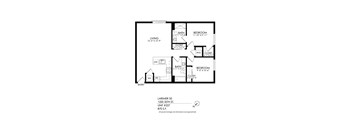 A black and white image of a floor plan for a home.