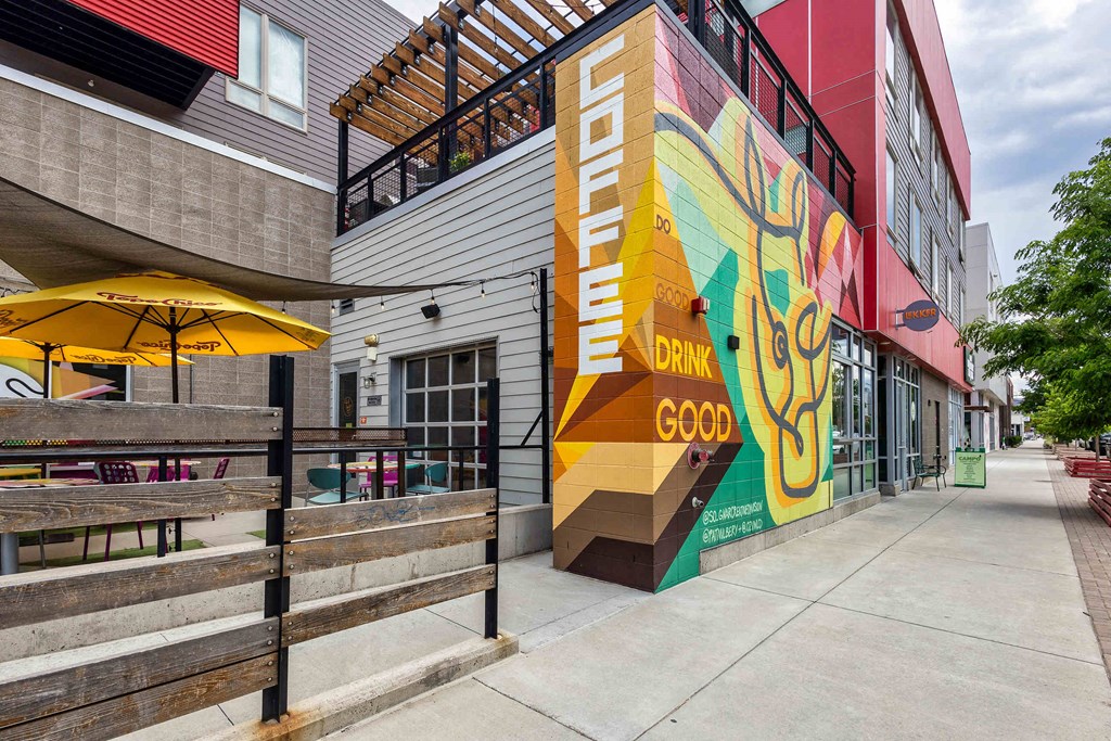 a mural on the side of a building