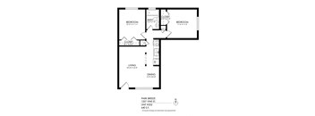 A black and white image of a floor plan for a unit at Park Breeze.