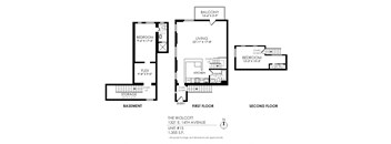 a floor plan of a home with three bedrooms and two bathrooms