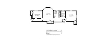 a floor plan of a house showing the bedrooms and baths