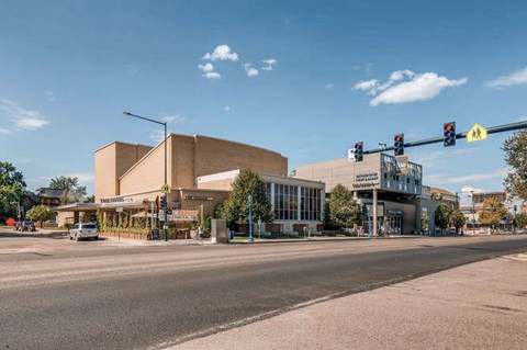 A street view with a traffic light showing green and a pedestrian sign showing a walking person.