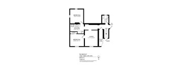A black and white image of a floor plan for a home.