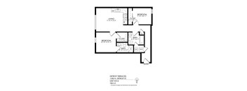 A black and white image of a floor plan for a property located at 1530 N Detroit St.