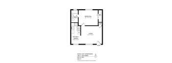 A floor plan for apartment unit #1593 at Maple Leaf Apartments.