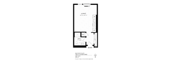 Mile High Place Studio Floor Plan