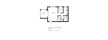a floor plan of a house with bedrooms and a living room