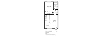 A black and white image of a floor plan for a 105 unit apartment building.