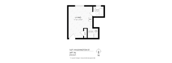 1671 studio floorplan
