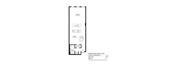 A floor plan for a living space at Buerger Brothers Lofts.