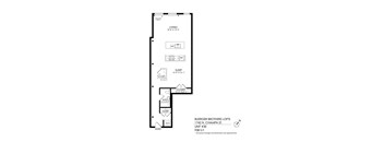 A floor plan for a Burger Brother's lofts apartment.