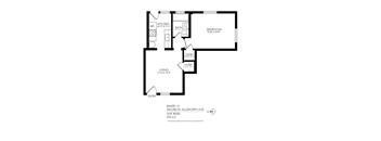 A floor plan of apartment unit #250 at 230-282 W. Ellsworth Ave.