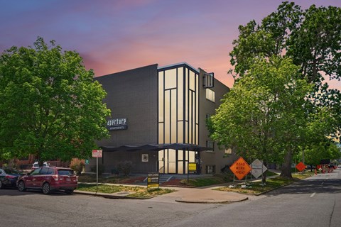 A building with a sign that says "Campbell's" on it.