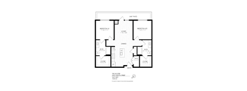 2 bed 2 bath Hooper floor plan