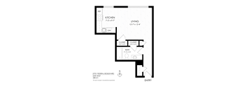 The Pines Studio Floor plan