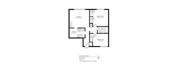 A black and white image of a floor plan for a 30 Pearl Street unit.
