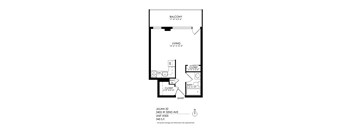 A floor plan for a two bedroom apartment at 3405 W 32nd Ave.