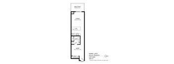 a floor plan of a 1 bedroom floor plan