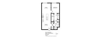 A black and white image of a floor plan for a property at 3860 N. Tennyson St.