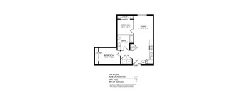 a floor plan of the floor plan with bedrooms and baths